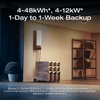 DELTA Pro 3 lifestyle image: 4–48kWh backup system (garage scene)