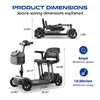 Metro Mobility AIR TRAVELLER 4-Wheel Folding Electric Mobility Scooter