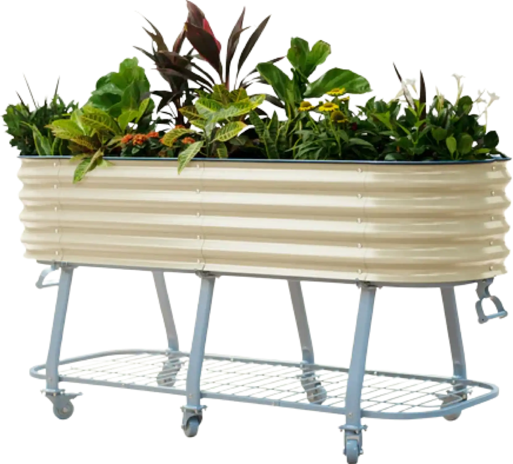 Vego Garden Elevated Rolling Self-Watering Garden Bed 2' x 6' New
