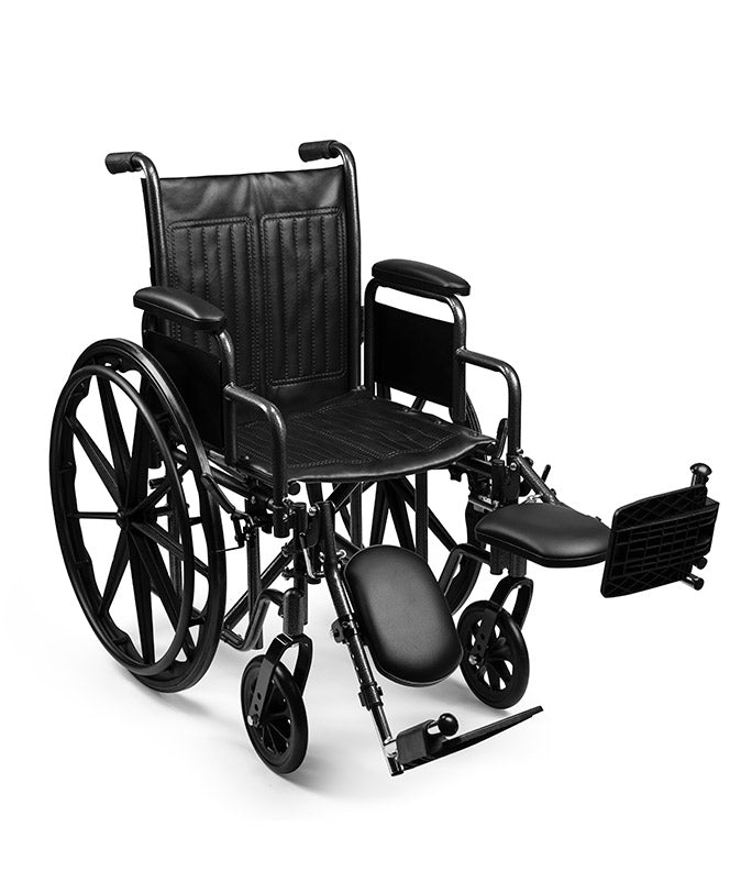 Emerald Supply iCruise Standard Wheelchair 22" x 18" with Elevating Leg Rests New