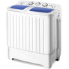 Compact twin tub washing machine featuring a white exterior, perfect for dorms, apartments, and camping use.