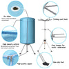 Portable ventless laundry dryer with high-density oxford cover, folding design, and non-slip foot for compact storage.