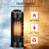 Portable oscillating PTC ceramic space heater with LED display, 1500W, ideal for offices and bedrooms, features safety.