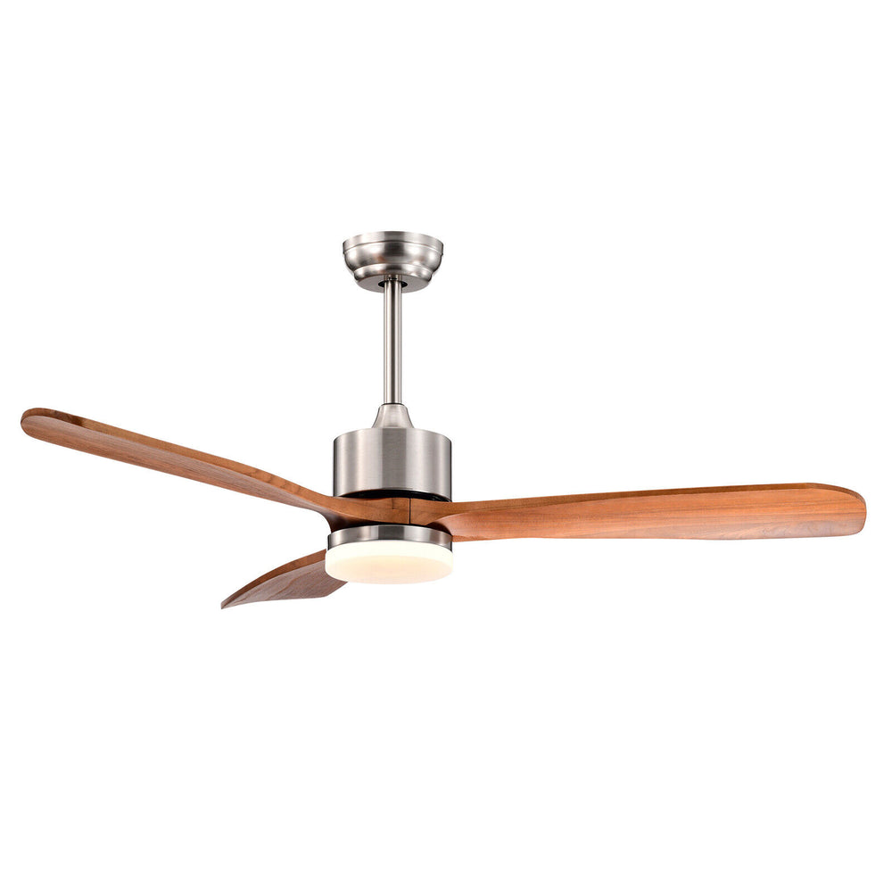 52 Inch Reversible Ceiling Fan with LED Light and Adjustable Temperature-Silver - Gallery View 1 of 10
