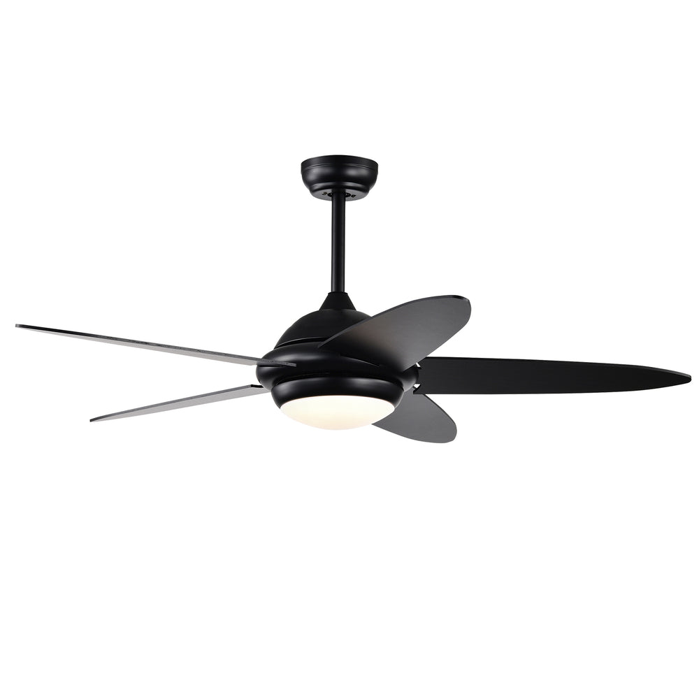 52 Inch Ceiling Fan with Lights and 3 Lighting Colors-Black - Gallery View 1 of 11
