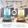 48-inch wood ceiling fan with LED lights, 6 speed levels, and reversible design for year-round comfort in any room.