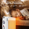 Portable mini electric oil-filled radiator heater with silent operation, ideal for maintaining a warm and comfortable.