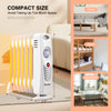 Compact 700 W portable mini electric oil-filled radiator heater with mechanical control, ideal for home, dorm, or.