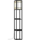 Modern Floor Lamp with Shelves and Drawer
