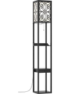 Modern  Standing Shelf Lamp with 1 Power Outlet and 2 USB Ports