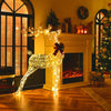 Lighted standing reindeer decoration with 120 LED bulbs, perfect for festive indoor or outdoor Christmas displays.