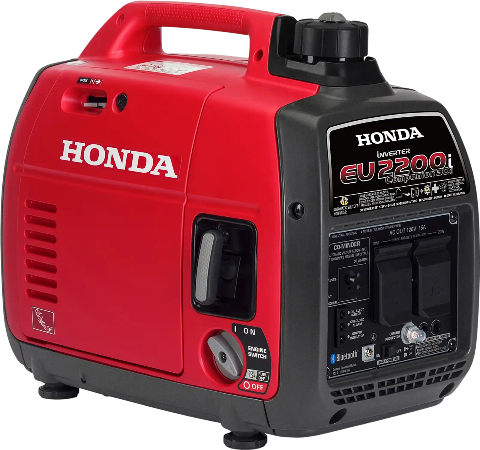 Honda EU2200i Companion Generator 1800W/2200W Gas Inverter 30A Low THD CO Detection Bluetooth Manufacturer Reconditioned
