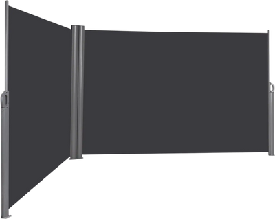 Costway Patio Retractable Double Folding Side Awning Screen Divider 237 x 63