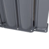 Close-up of the aluminum frame of a 237 x 63 inch patio retractable double folding side awning screen divider.