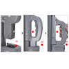Close-up of the retractable handle of the 237 x 63 Inch patio double folding side awning screen divider for easy.