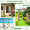 6.8 feet garden arbor with trellises, featuring a flat roof and elegant design, ideal for weddings and outdoor events.