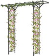 6.8 Feet Garden Arbor with Trellises for Climbing Plant Vine Rose