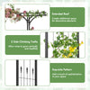 6.8 feet garden arbor with trellises, featuring an extended roof and exquisite patterns, perfect for climbing plants.