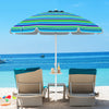 7.2 Feet Portable Outdoor Beach Umbrella with Sand Anchor and Tilt Mechanism-Green - Gallery View 1 of 10