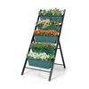 5-tier vertical garden planter with 5 green containers, ideal for flowers and herbs, perfect for patios and balconies.