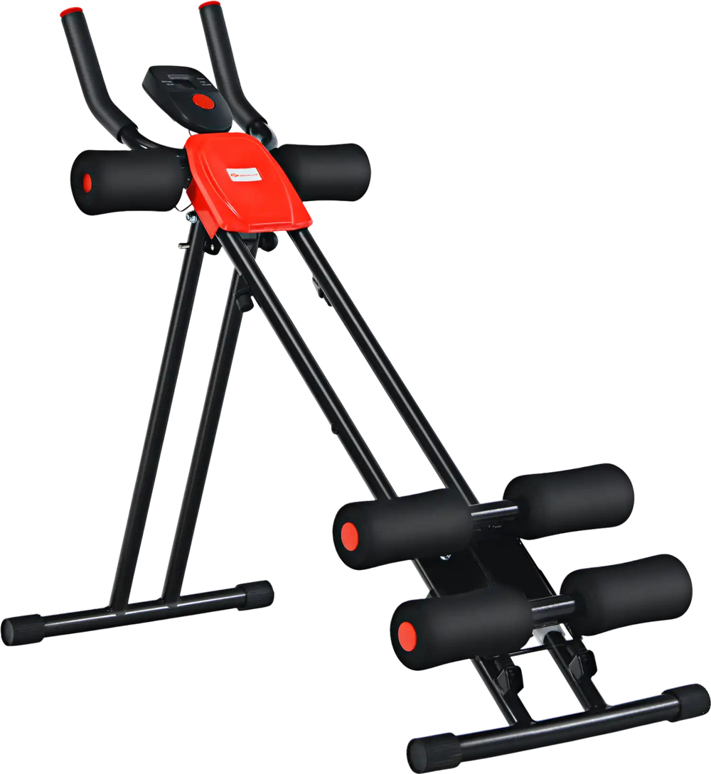 Foldable Adjustable Core Abdominal Trainer with 3 Adjustable Resistance and LCD Display