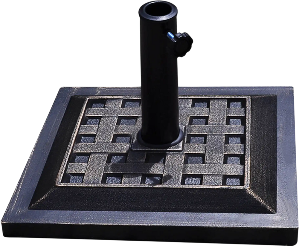 17.5 Inch Heavy Duty Square Umbrella Base Stand of 30 lbs for Outdoor