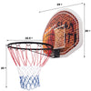 Wall mounted basketball hoop with 29" polypropylene backboard and heavy-duty rim, perfect for indoor or outdoor play.