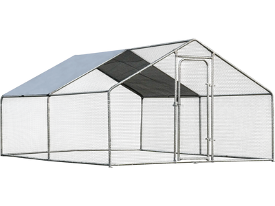 Costway Large Walk-In Chicken Coop Shade Cage w/ Roof Cover 03792615 New