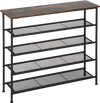 Industrial Adjustable 5-Tier Metal Shoe Rack with 4 Shelves for 16-20 Pairs