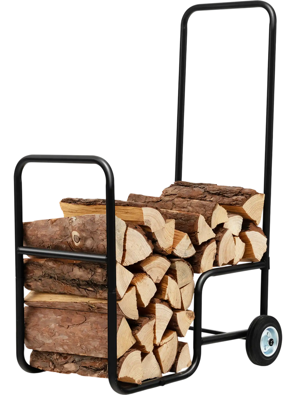 Firewood Log Cart Carrier with Anti-Slip and Wear-Resistant Wheels
