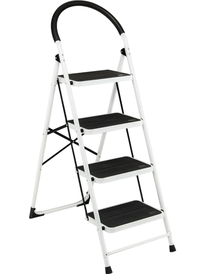 Costway 4-Step Folding Ladder Anti-Slip Platform 330 lbs 23458190 New