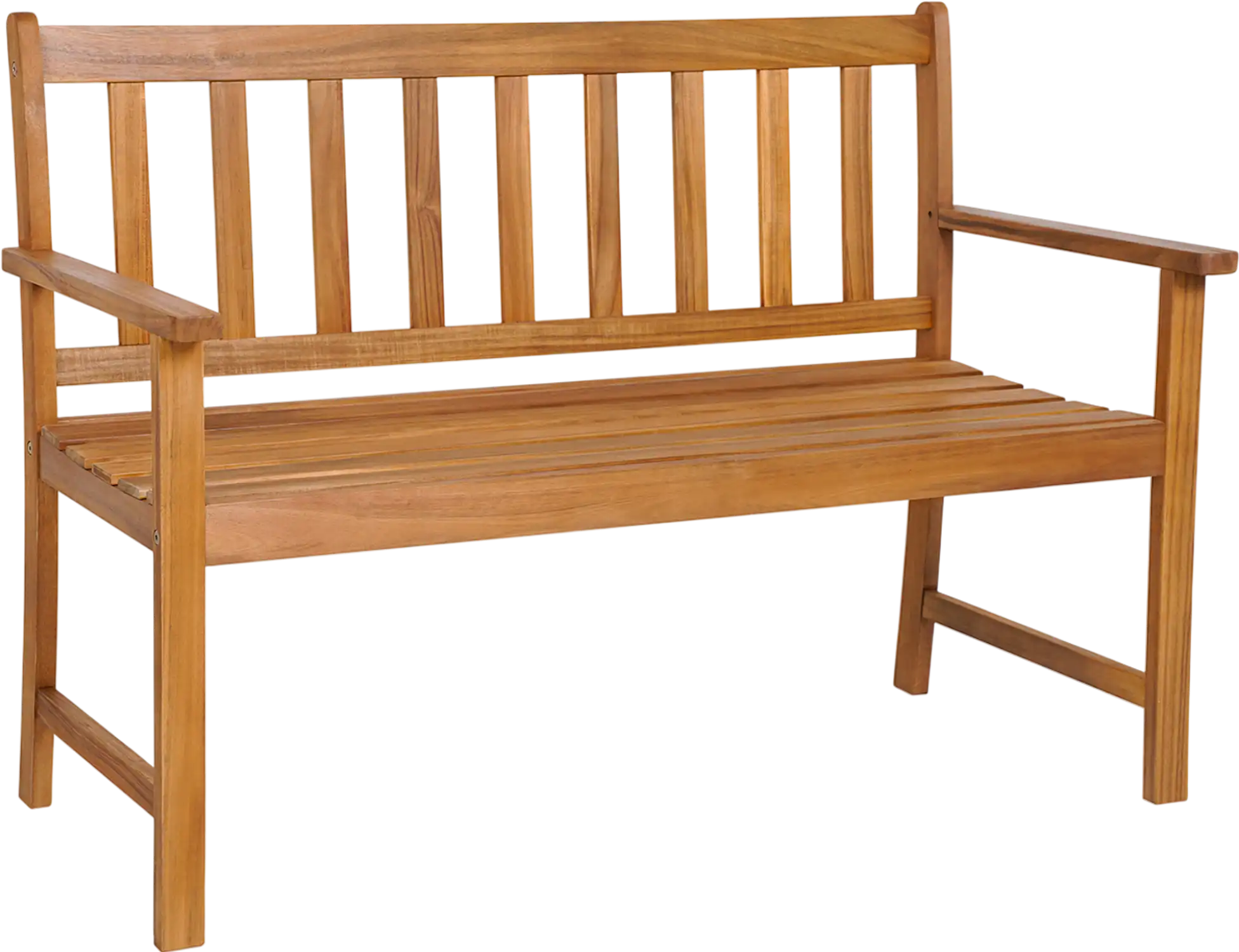 Costway 2-Person Outdoor Acacia Wood Garden Bench with Backrest 53478261 New