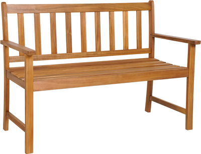 Costway 2-Person Outdoor Acacia Wood Garden Bench with Backrest 53478261 New
