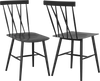 Set of 2 Modern Dining Chairs with Backrest