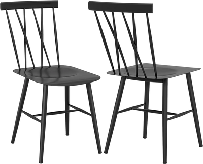 Costway Set of 2 Modern Dining Chairs with Backrest 27035619 New