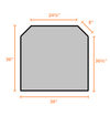Comfortbilt 36" Standard Hearth Pad in Black Copper - Type 2