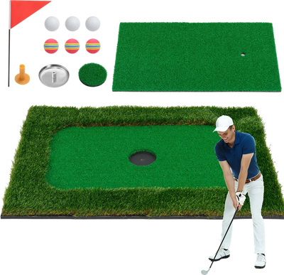 Costway Floating Pool Golf Green Set w/ 6 Balls & Flag 74251986 New
