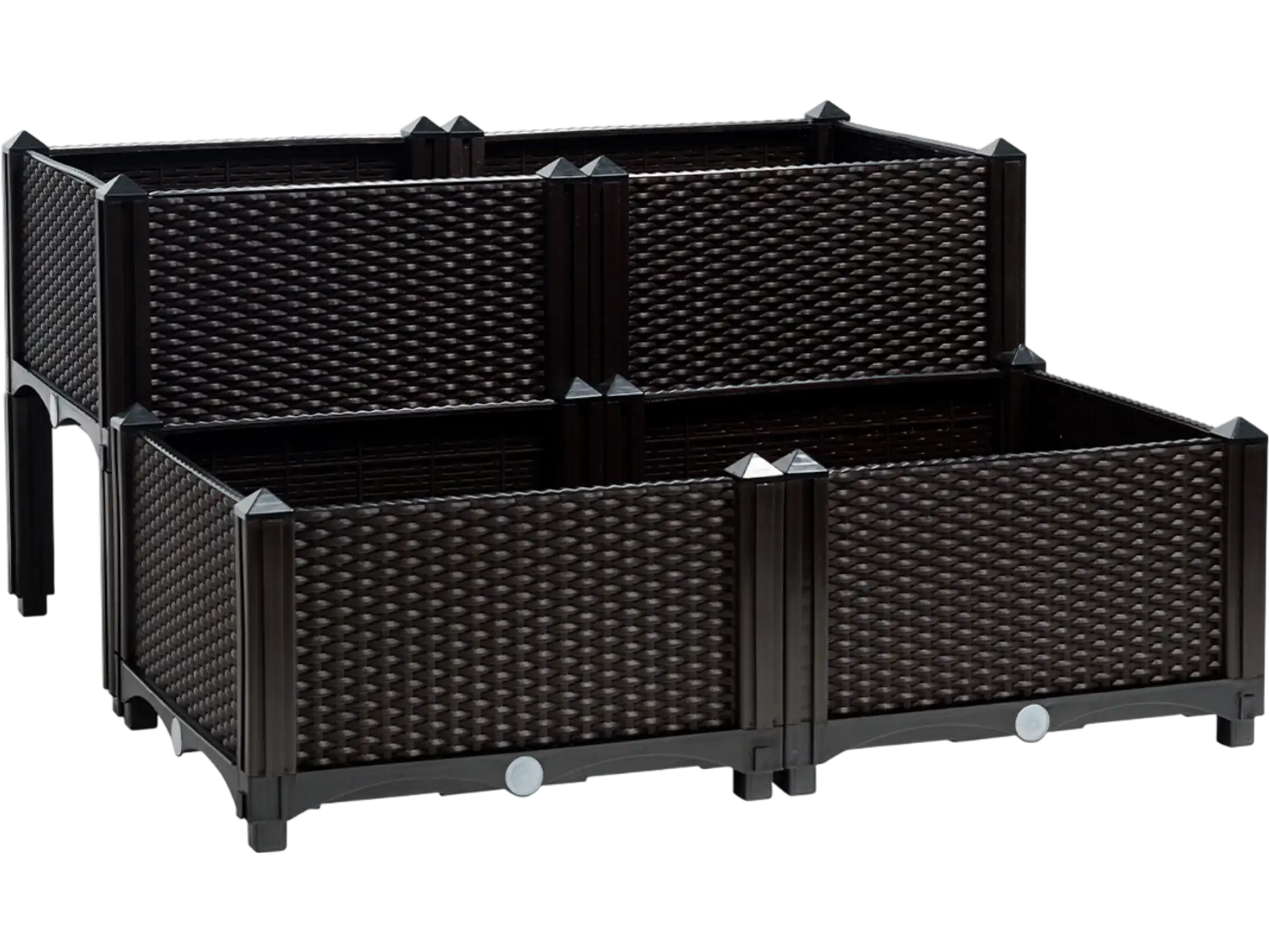 Costway Set of 4 Elevated Raised Garden Planter Boxes 43125679 New
