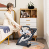 Foldable Baby Bouncer with Removable Fabric Cover and Toy Bar-Black - Gallery View 1 of 10