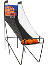 Foldable Single Shot Basketball Arcade Game with Electronic Scorer and Basketballs