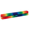 Folding balance beam in multicolor with solid wood base, anti-slip bottom, and foldable design for easy transport.