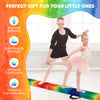 Folding balance beam with solid wood base, multicolor design, ideal for home training and gymnastic practice.