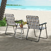 4 Pieces Folding Beach Chair Camping Lawn Webbing Chair-Coffee - Gallery View 1 of 10