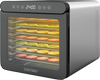7 stainless steel trays food dehydrator with digital display, 1-24H timer, and 30-75℃ temperature for even drying.