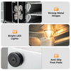 Strong metal hinges and bright LED lights enhance the 7 stainless steel trays dryer for efficient food drying.