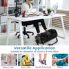 Foot and calf massager in black with heat, featuring 5 massage modes and compression for relaxation at home or office.