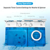 Costway Semi-Automatic Washer Dryer Machine Portable with Built-in Drain Pump New