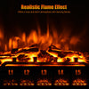 Realistic flame effect with five colors on the 18-inch electric fireplace, providing a cozy atmosphere for any space.
