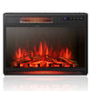 25-inch recessed electric heater with realistic flame effect, adjustable temperature, and remote control for easy.