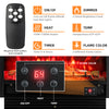 28.5-inch recessed electric fireplace with remote, featuring 3 flame colors and adjustable brightness for cozy ambiance.